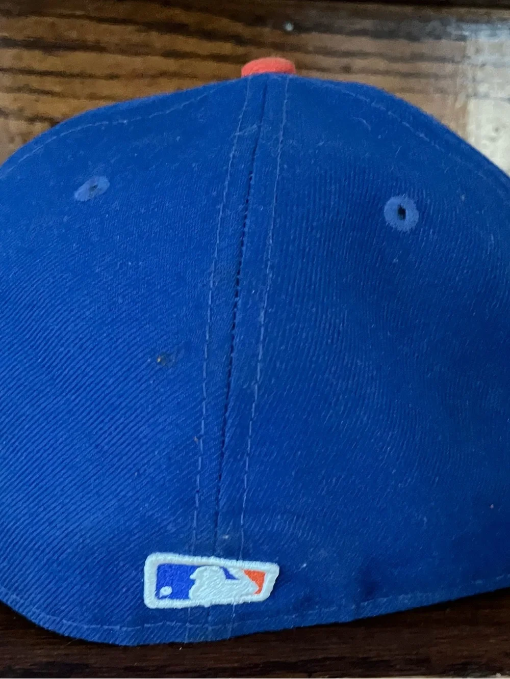 New Era Mets Fitted Cap - Blue with Orange Logo